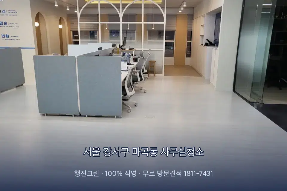 서울 강서구 마곡동 사무실청소 사무실 바닥을 물걸레로 닦는 작업